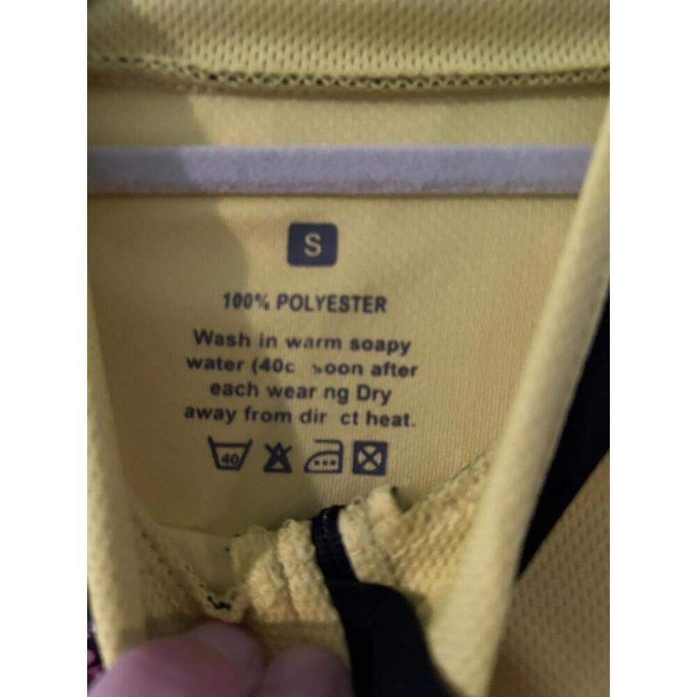 FDX Vertex Cycling Jersey Mens Small Yellow Short Sleeve Summer - Picture 3 of 4